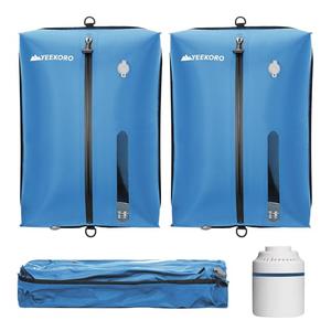 YEEKORO Vacuum Bag for Travel, Professional IPX8 Waterproof Reusable Vacuum Compression Bags for Travel Suitcases, Durable Space Saver Bag(2 PACK,With Pump)
