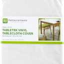 Restaurantware-Table Tek 84 x 60 Inch Table Top Protector, 1 Rectangle PVC Protector - 6 Mil Thick, Waterproof, Clear Plastic Dining Cover, Heavy-Duty, No-Slip Cover