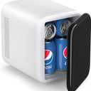 CROWNFUL Mini Fridge, 4 Liter/6 Cans Portable Skincare Fridge, AC/DC Cooler and Warmer Personal Refrigerator for Bedroom, Car, Dorm, Office, Food, ETL Listed (white)