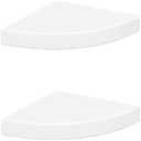 vidaXL Floating Corner Shelves 4 pcs White 9.8"x9.8"x1.5" MDF, 25 x 25 x 3.8 cm/4x