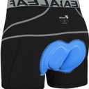 baleaf Men's 3D Padded Bike Shorts Cycling Underwear MTB Liner (Large, Black/Grey)
