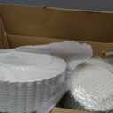 200 Pc Scalloped Ivory Gold Plastic Plates for Party