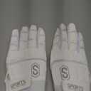 Sports Unlimited Max Clash Lineman Adult/Youth Padded Football Gloves, Lineman Football Gloves, Men's and Boys Offensive/Defensive Line (Large, White)