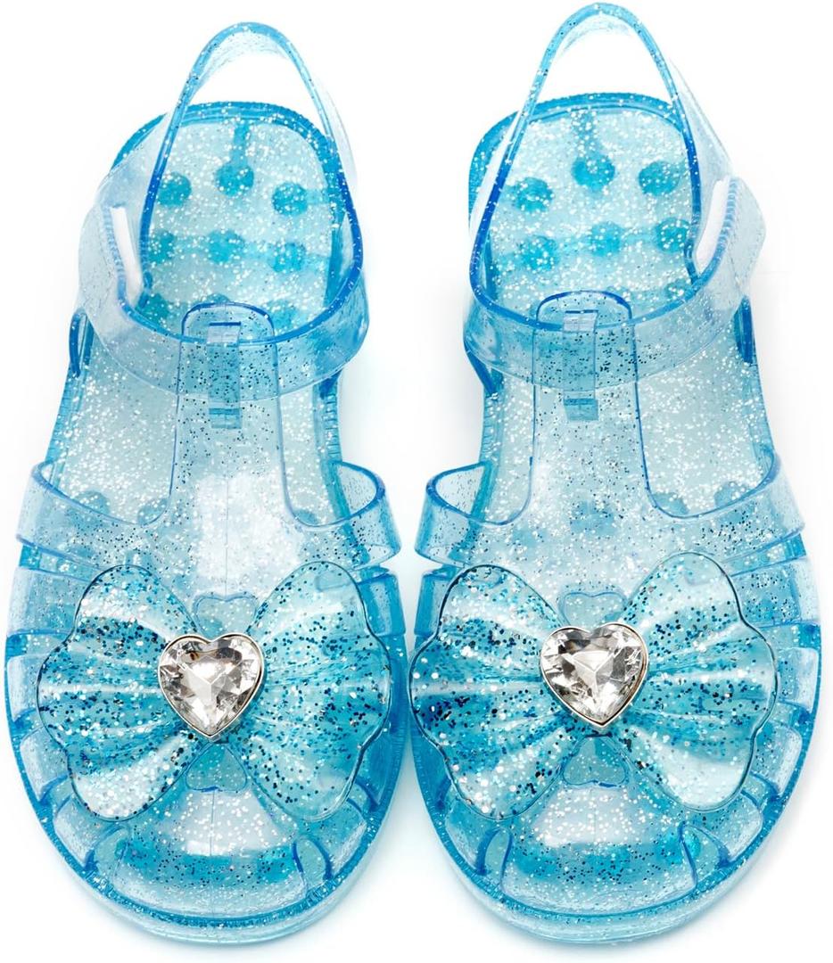 Girls Jelly Sandals Summer Costume Princess Dress Flat Breathable Waterproof Fisherman Gladiator Shoes For Girl Closed Toe Beach Flat-Sandals For Toddler Little Kid Big Kids