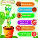 Baby Toys Interactive, Dancing Talking Cactus Toy Volume Adjustable, Mimicking Singing Repeating, Easter Gifts / Easter Basket Stuffers for Baby Toddler, Toddler Infant Baby Toys Gifts for Boys Girls