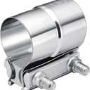 EVIL ENERGY 2.5'' Exhaust Clamp,Lap Joint Band Clamp Stainless Steel for Pipes,Mufflers,Catalytic Converters (1, 2.5 inch)