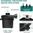 YITAHOME FullXL Size Air Mattress with Headboard and Pump, 18in Blow Up Mattress with Carry Bag, and Nozzles for Home, Camping, and Travel, Black