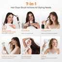 Hair Dryer Brush 7 in ONE, Brush Blow Dryer with Diffuser,Powerful Blow Dryer Brush with Air Curler for Hair,Ionic Hot Air Brush Fast Dry, Volumize, Curls, Straight, Hair Styling Tools 100-120V