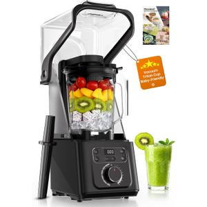 Professional Commercial Vacuum Blender with Quiet Shield, 2026 Upgraded 40000 RPM, 3000W/4HP Peak Power, 56oz Eastman Tritan Cup for Smoothie, Nut Milk, Hot Soup, Self-Clean