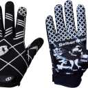 Seibertron Pro 3.0 Twelve Constellations Elite Ultra-Stick Football Receiver Gloves | Super Sticky Grip for Youth Kids Boys 8-12 Girls & Adult Men & Women, Perfect Sports Gift (Black) S