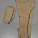 Thigh High 20-32 mmHg Compression Stocking Toeless Compression Socks for women & men circulation with Silicone Dot Band (2X-Large (1 Pair), Beige)