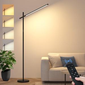 LED Corner Floor Lamp, 360Rotating Head, Super Bright 1800LM Dimmable Minimalist Floor Lamps with Remote Control, 3000K-6000K Modern Corner Light, 67" Tall Standing Lamp for Living Room, Bedroom, Office