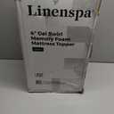 Linenspa 4 Inch Swirl Gel Memory Foam Mattress Topper, Twin Size  Cooling Gel Infused, Ventilation Holes  Pressure Relieving Bed Topper  CertiPUR Certified