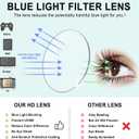 Progressive Multifocus Reading Glasses for Women Men Blue Light Blocking Computer No Line Multifocal Readers