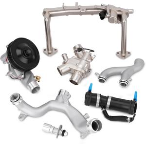 Upgraded Aluminum Coolant Water Pipe System Kit Compatible with Jaguar F-Type F-Pace XF XJ Discovery & Range Rover 2010-2021, Replaces LR107288 LR092992 LR109401 LR090630 LR048474 LR097165