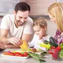 iplusmile Fruit Slicer Cup for Egg Strawberry, 3 Sets Handheld Fruit Slice Banana Cutter, Quickly Making Vegetable Salad Cutter Craft Kitchen Tool