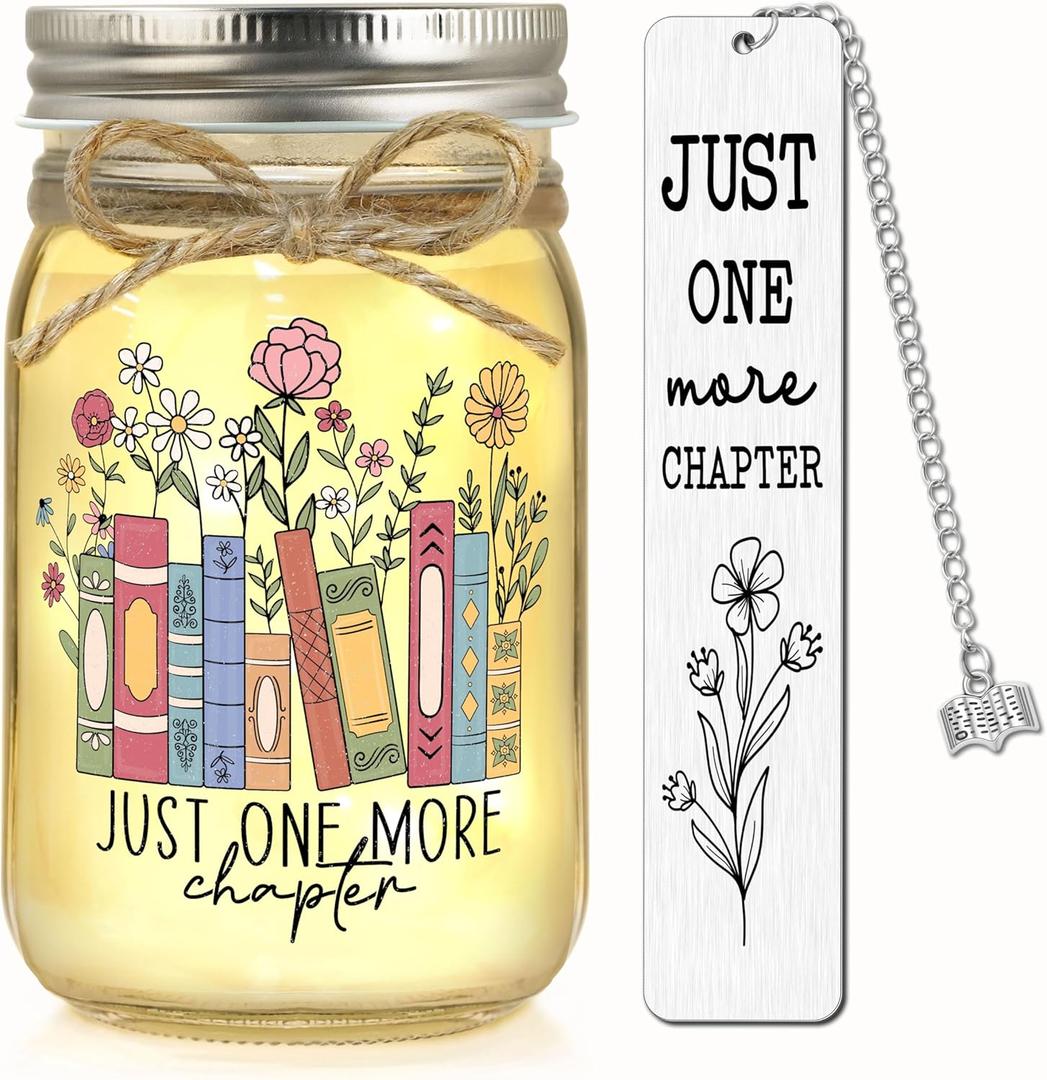 Book Lovers Gifts for Women Bookish Gifts for Readers Reading Lovers Bookclub Member Book Themed Accessories Reading Present for Librarian Mason Jar