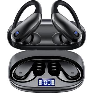 KTGEE Ear Buds Wireless Earbuds Bluetooth 5.3 Sport Headphone with 80Hrs Playtime,Running Wireless Earphones IPX7 Waterproof Earbuds,Lightweight 7.8g,Noise Cancelling Mic Bluetooth Headphones-Black