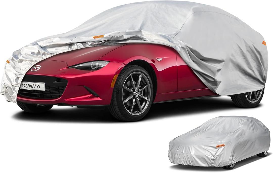 Car Cover Custom Fit Mazda MX-5/Miata, Honda S2000, BMW Z3 Waterproof All Weather for Automobiles, Full Exterior Covers Sun Rain UV Protection, Length Up to 163 Inch