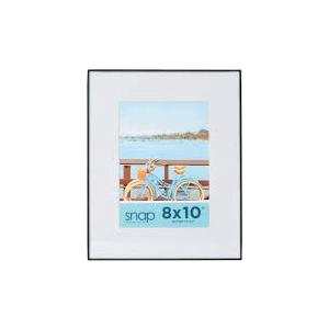 Snap® 8x10 Matted to 5x7 Front Load Photo Frame - Black
