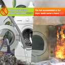 Sealegend 2PCS Dryer Vent Cleaner Kit with Guide Wire Vacuum Hose Attachment Brush Lint Remover Power Washer and Dryer Vent Vacuum Hose Grey (Gray)