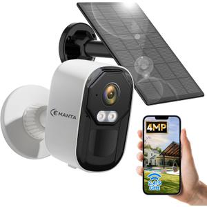 2.5K 4MP Security Cameras Wireless Outdoor, Solar & Battery Powered