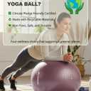 Trideer Exercise Ball, Stability Yoga Ball for Physical Therapy, Active Sitting, Pregnancy & Birth Labor Prep, Core Strength, Balance Training, Posture Improvement and Daily Stretching, Rosy Morning Glow L(23-26ines/58-65cm)
