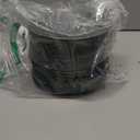 Bestluck 100 PCS Green Gold Plastic Plates, 7 inch Green Disposable Plates for Party, Disposable Dessert Plates for Party, Graduation, Birthday, Wedding