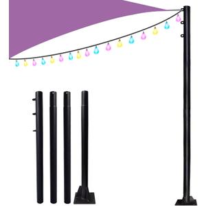 Shade Sail Poles, 9.2 FT Outdoor Sun Shade Sail Pole Outdoor Heavy Duty Poles for Sun Shades Deck, Patio,Backyard(1Pack)