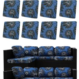 Outdoor Cushion Covers Set,8PCS Patio Furniture Couch Seat Slipcovers, Replacement for Sofa Sectional Chair(Cover，Only)