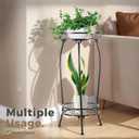 Kavlium Plant Stand Indoor OutdoorTall Black Metal Rustproof Stable Plant Stands2 Tier 27.1 inch Multiple Plant Rack Holder Rack Flower Pot Stand Heavy Duty Plant Shelf