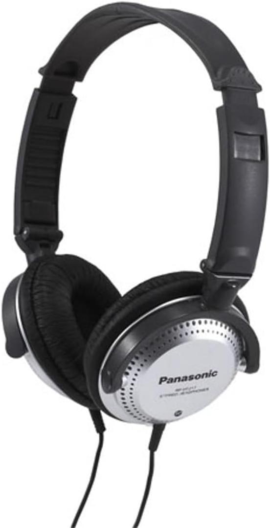 Panasonic Stereo Headphones On-Ear Headphones with XBS Port, Integrated Volume Controller and Lightweight Foldable Design - RP-HT227-K (Black & Silver) (36 x 6.7 x 0.5 inches (Pack of 1))