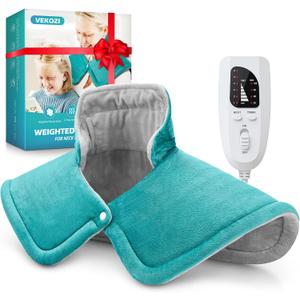 Heating Pad for Neck and Shoulders and Back, Mothers Day Gifts for Mom Wife Grandma, Birthday Gifts for Women, Weighted Neck Heating Pads, Large Heat Pad, 6 Heat Settings 4 Auto-Off, 17"x23" Blue