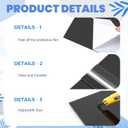 Sieral Aquarium Polycarbonate Canopy Set 35.13 x 17.13 x 0.12 Inch for 50/65/84 Gallon Without Center Brace Aquariums Cover Fish Tank Lid with a Hook Knife, Black