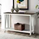 ChooChoo Farmhouse Console Table, Rustic Vintage Narrow Sofa Table for Entryway, Living Room, Hallway, 40 White (11.8"D x 39.4"W x 31.5"H)