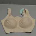 Jelly Bras for Women No Underwire Wireless Bra with Support and Lift Full Coverage Plus Size Comfy Seamless Bra (Medium, Cream Skin)