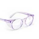 Stoggles Round Z87.1 Certified Polycarbonate Safety Glasses, Scratch & Shatter-Proof, Blue-Light & UV Blocking Lens, Top & Side Shields, Anti-Fog Dip Coated, Durable, Protective & Stylish Eyewear (Medium, Lilac)