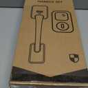 Smart Lock Front Door, SMONET Keyless Entry Door Lock with Handle, Smart Front Door Lock Set Fingerprint Smart Deadbolt Bluetooth Electronic Digital Keypad Lock, Auto Lock Work with Alexa, Black