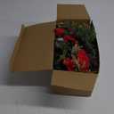 Lurrose Christmas Poinsettia Garland Poinsettia Christmas Decorations Christmas Lighted Garland with Pine Cones Artificial Chritmas Garland for Garden Home Winter New Year Decorations