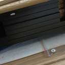 Yusong 73" Tall Bookshelf with Cabinet, Industrial Ladder Wall Mount Shelf Farmhouse Bookcase with Wood and Metal Frame, Plant Shelf Wall Storage Display for Living Room Bedroom, Farmhouse Black