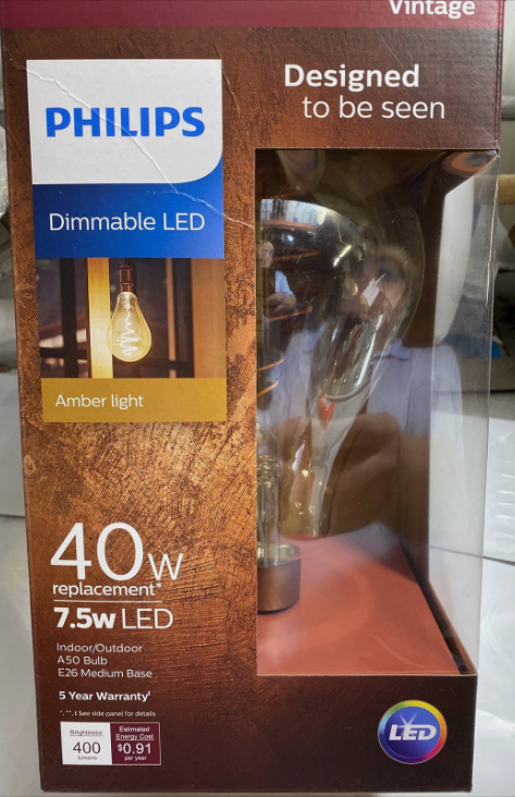 PHILIPS Dimmable LED 40W Amber Light
