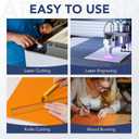 ROBOTIME 7-Pack Double-Sided Colored 1/8" Plywood Sheets - 12 x 12 x 1/8 Inch - Roller-Coated Solid Color 3mm Craft Wood Sheets for Laser Cutting - Assorted Colors - WB122