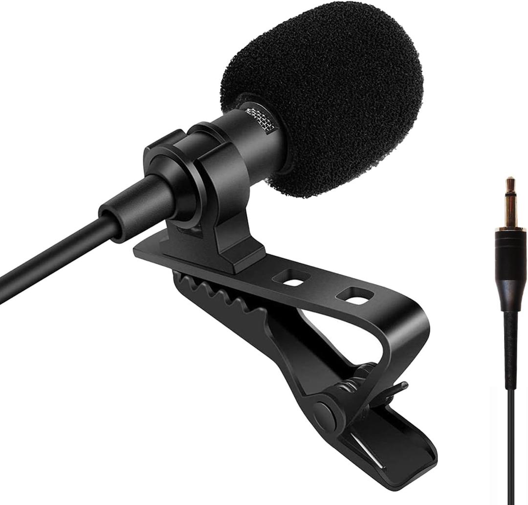 Lavalier Microphone Lapel Microphone Compatible with Portable Voice Amplifier Wireless Transmitter - Unidirectional Condenser Mic  3.5mm Mono TS Plug