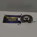 COOLOO Snow/Ski Goggles, Snowboard Goggles for Men Women Youth -OTG, Magnetic Lens Frameless Anti Fog 100% UV Protection (02. White Frame, Silver Revo Lens, Vlt 9.5%)