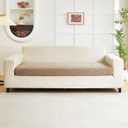 Couch Covers for 3 Cushion Sofa Pet Friendly Couch Cushion Covers Universal Sofa Covers Washable Stretch Slipcovers for Sectional Sofa (Texture Light Coffee,Large Triple Seat Cover)