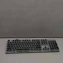 EWEADN TK950 Typewriter Keyboard Wireless Mechanical Keyboard, 104 Keys Aesthetic Typewriter Keyboards with White Backlit, Anti-Ghosting, Blue Switch Bluetooth/2.4GHz/Wired Cute keyboards-Black