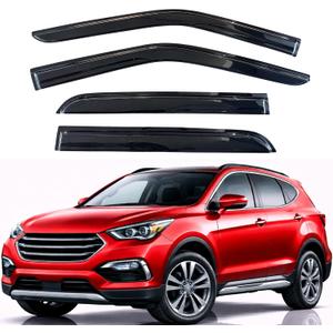 KPY Rain Guards Fit for 2013-2018 Hyundai Santa Fe, Out-Channel Window Visors Vent Wind Deflectors 4PC, Car Accessories for 13-18 Santa Fe (Excludes XL Model)