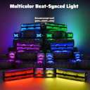 Ehaho 2.1CH Stereo UTV Sound Bar (Subwoofer) and Speakers, 17 Inch Bluetooth ATV Soundbar with RGB Lights, Waterproof Golf Cart Speakers, Marine Sound bar Compatible with SXS Polaris RZR Can-Am