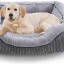 NVENHO Medium Dog Beds for Medium Dogs Washable, Rectangle Dog Bed Medium Size Dog, Orthopedic Dog Bed, Warming Soft Calming Sleeping Puppy Bed Durable Pet Bed with Anti-Slip Bottom M(30"x24"x9")
