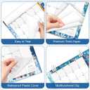 Gannyfer Desk Calendar 2026-2027, Large 22" x 17" Desk Calendar, 18-Month Desk/Wall Calendar, Use from Now to Mar 2027, Thick Paper with Plastic Cover for Home, School, Office (2 Binder Clips Included)